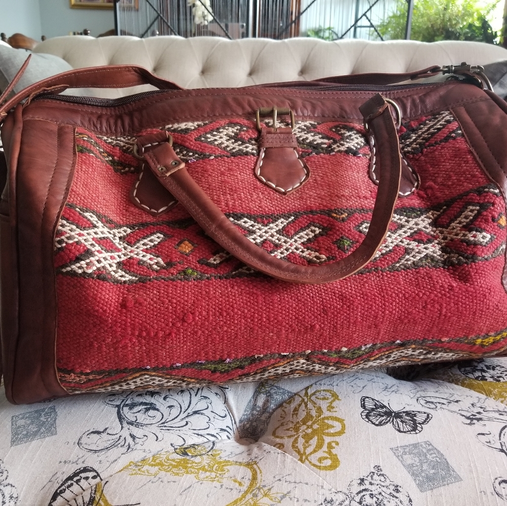 Genuine Leather Morocco Travel Bag
